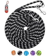 Dog Leash for Dog Training 10FT/16FT/30FT/50FT/100FT Long, Reflective Threads Rope Check Cord Dog...