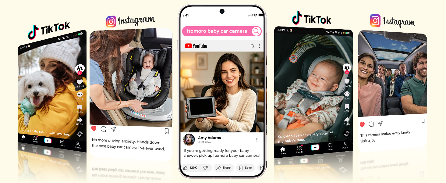 car camera for baby 2 cameras