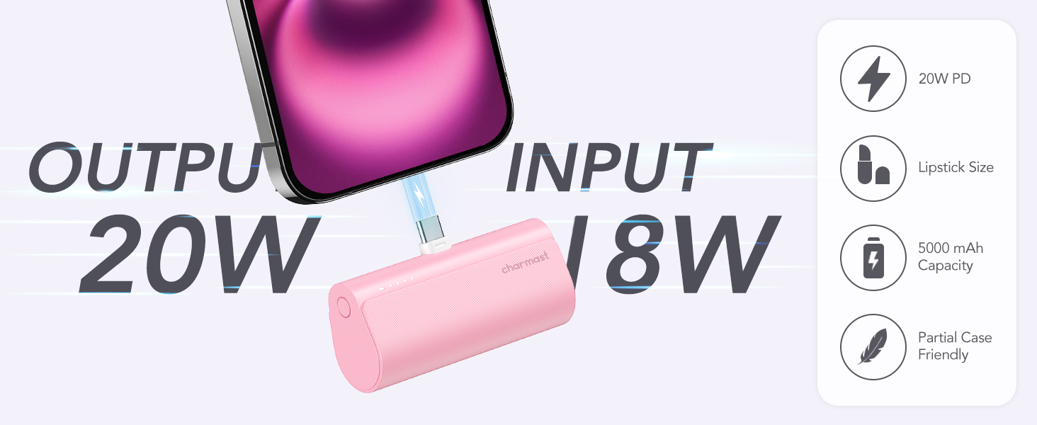 Small portable charger for iphone 15 16