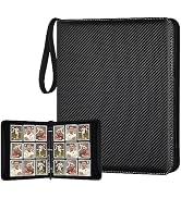 GERMUN 9 Pocket Card Binder, Premium Zip Trading Card Binder, 720 Double Sided Pocket PU Collecti...