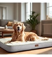 Deconovo Orthopedic Dog Bed for Large &amp; Medium Dogs - Memory Foam Crate Mat with Washable Cover &amp;...