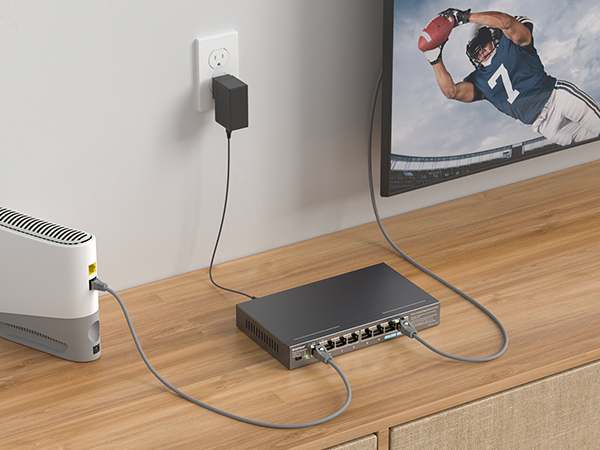 Connect the Ethernet Port of Your Wired Devices to the Ethernet Switch