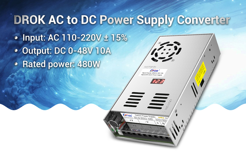 DROK AC to DC Power Supply Converter