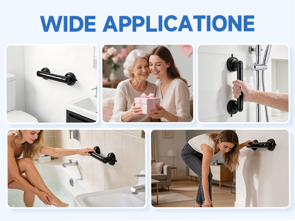 suction cup grab bar for shower