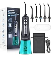 Cordless Water Dental Flosser Teeth Cleaner with Tips Case, INSMART Professional 300ML Tank DIY M...