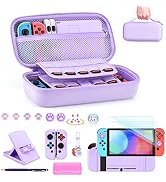 Switch Case for NS Switch - innoAura 18 in 1 Switch Accessories Bundle with Switch Carrying Case,...