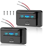 2PCS 3 Ports 12V RV USB Outlet 90W, Dual PD3.0 Type-C Quick Charge 72W & USB QC3.0 18W Panel Wall...