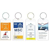 NTONPOWER 4 Pack Cruise Luggage Tags, Cruise Tags Holders for Carnival, NCL, Princess, MSC Cruise...