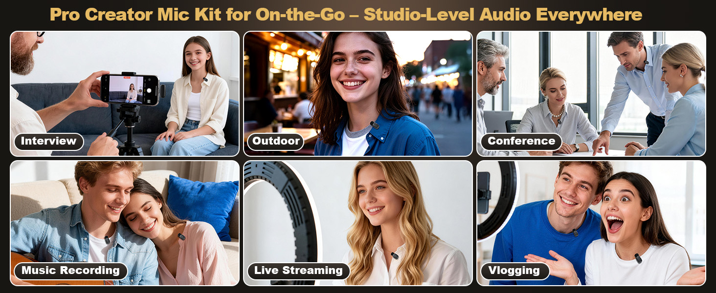 Pro Creator Mic Kit for On-the-Go - Studio-Level Audio Everywhere
