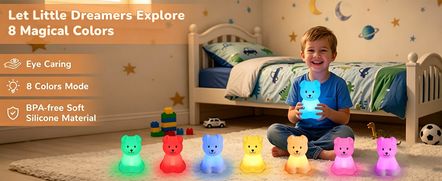 Soft Silicone Dimmable Bedside Touch Light with Timer