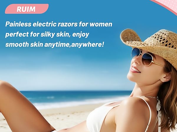 Electric Razors Bikini Trimmer Women Shaver Shaving Waterproof Rechargeable Pubic Hair Arm Legs Body
