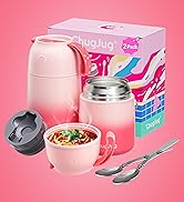 ChugJug 2 Pack Thermo for Hot Food for Adults Kids | Wide Mouth, Vacuum Insulated Food Jar with S...