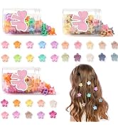 Lizioo 150 pcs Mini Flower Hair Clips Colorful Small Hair Clips | Mini Claw Clips Cute Hair Acces...
