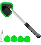 desin Windshield Cleaning Tool, Car Window Cleaner Windshield Cleaner with 4 Reusable and Washabl...