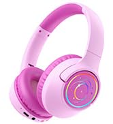 Kids Bluetooth Headphones, 85H Playtime Wireless Headphones for Kids, Colorful LED Lights, 85/94d...