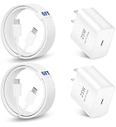 25W Type C Super Fast Charger,Fast Charger USB C with 2 Pcs 6FT Android Charger Cable Cord Suitab...