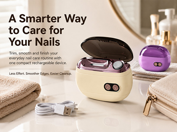 2-in-1 Smart Electric Nail Clipper &amp; Polisher