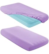Entisn 2 Pcs Kids Air Mattress Fitted Sheets Only, 34.5x62x7 Inch Microfiber Toddler Inflatable M...