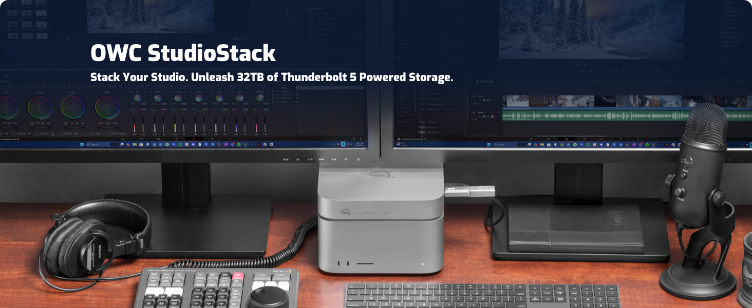 Mac External Storage mini Studio stackable SSD Hard Drive TB5 Thunderbolt 3 4 5 USB-C