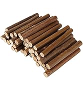 QTLCOHD 120Pcs 4 Inch Wood Sticks for Crafts, 0.3-0.5 Inch in Diameter Wood Log Sticks, Natural M...