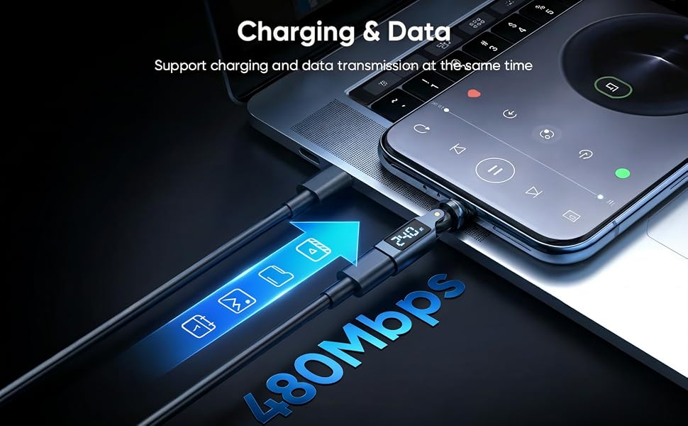 FULL 240W PD FAST CHARGING WITH 480Mbps data transfer