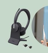 Yealink BH70 Dual Wireless Headset with Mic for Work, Bluetooth Headphone with Teams Certificatio...