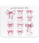 KDHTY Coquette Trendy Pink Bow Mouse Pad,Pink Desk Mat Personalized Mouse Mat Design,Preppy Cute ...
