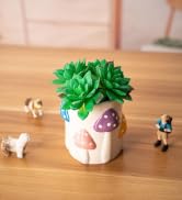 Colorful Mushrooms Planters Cute Unique Rainbow Planter with Drainage, Vintage Retro Flower Plant...
