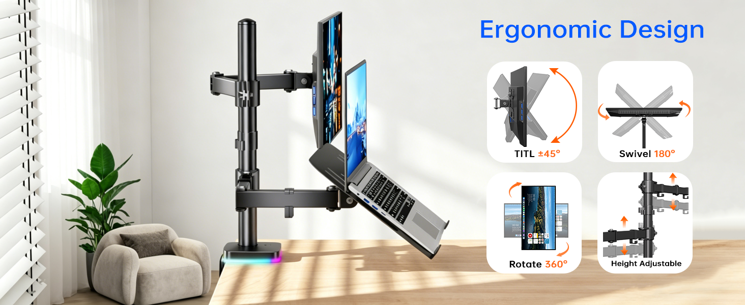 RGB Laptop &amp;amp; Monitor Stand