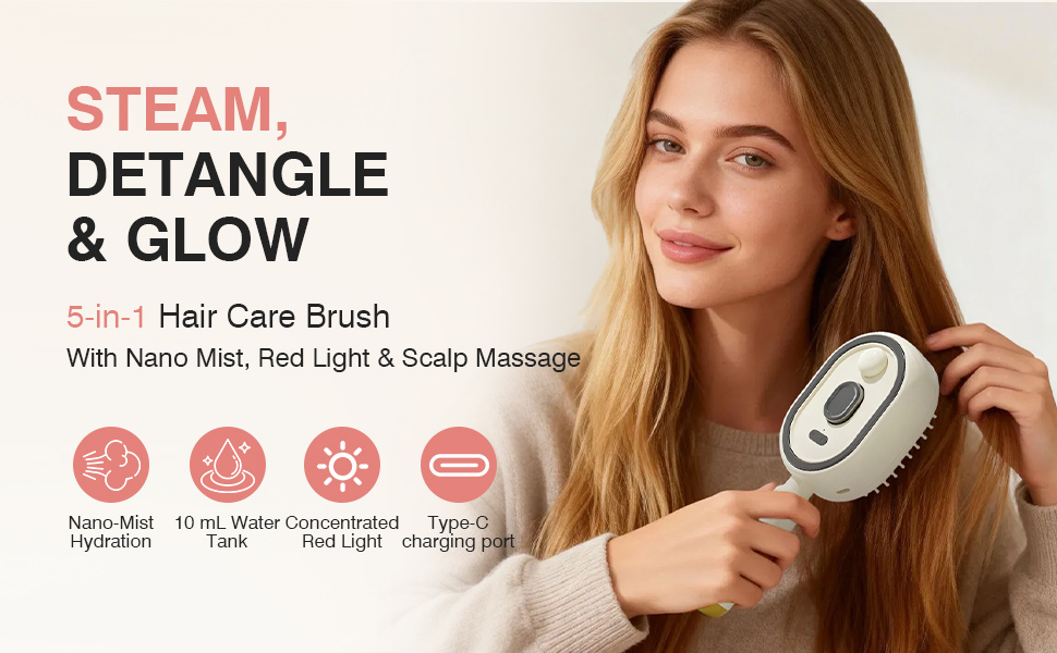 Electric Spray &amp;amp; Massage Hair Brush