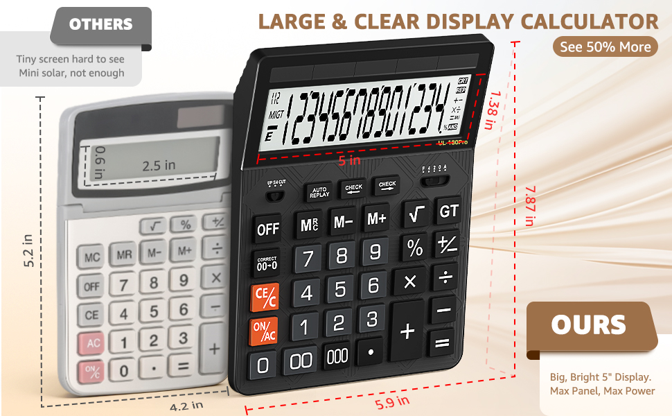desk calculator large display