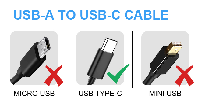 usba to usbc security camera charging cable