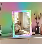 homtang Vanity Mirror with Lights,RGB &amp; 3 Dimmable Light Modes Makeup Mirror with Touch Control,L...