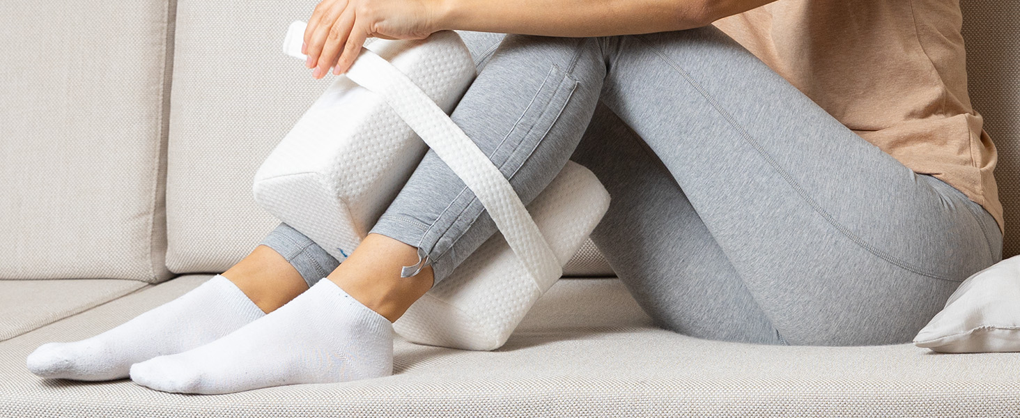 Memory Foam Knee Pillow Side Sciatica Pain Relief Pillow Support Leg Alignment Back Hip