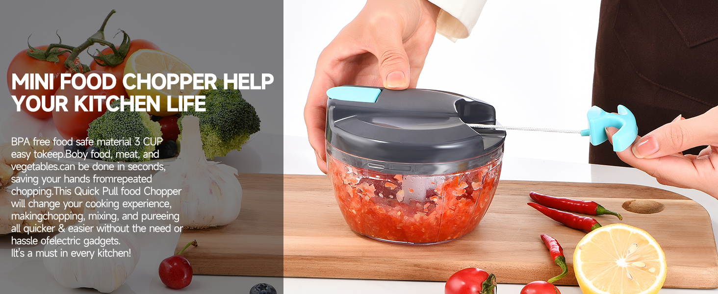  Manual Food Processor Vegetable Chopper