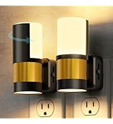 Briignite Night Lights Plug into Wall, 2 Pack Dimmable LED Night Light, Dusk to Dawn Sensor, 360°...