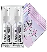 Lens Cleaning Bundle with Cute Cleaning Cloths &amp; Travel Spray Cleaner