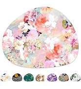 Niniubye Mouse Pad, Premium-Textured Oval Computer Mousepad, 8.7" x 7.1" Thick 3mm Anti-Slip Wate...