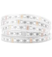 BTF-LIGHTING 5050 RGBW RGB+Warm White(2700K-3000K)4 Colors in 1 LED 16.4ft 60LEDs/m Multi-Colored...
