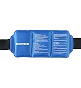 Pain Relief Ice Pack with Strap for Hot &amp; Cold Therapy, Microwave Heat Pad for Back Shoulder, Nec...