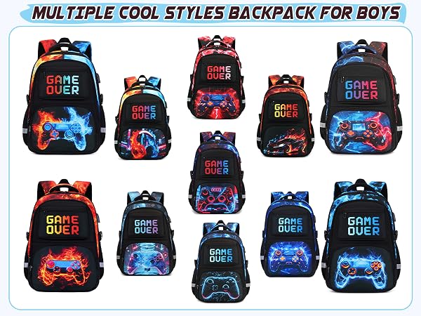 3PCS School Backpack for Boys