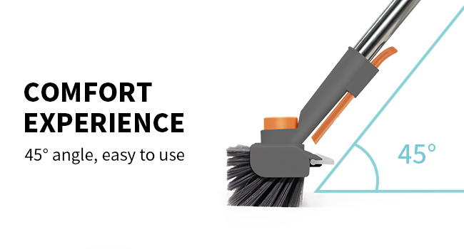 floor brush scrubber with long handle