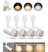 VANoopee 3-Color Zoomable 10W LED Track Lighting Heads H Type Track Light Heads Dimmable Bright C...