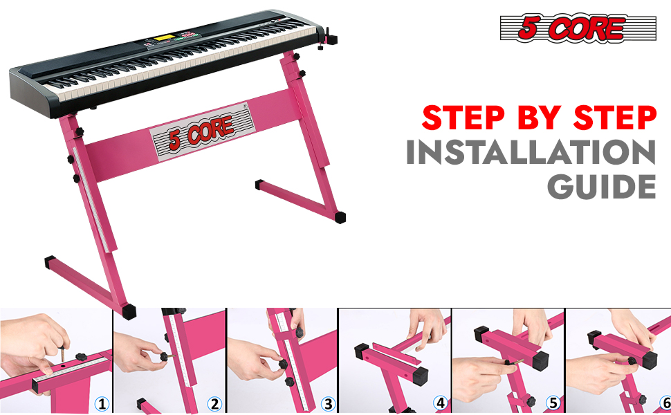 Keyboard Stand Z Style Adjustable Electric Piano Riser Sturdy Lift Holder