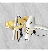 OlBuWa Hairdryer Holder Spiral Shelf Bracket Stand Hanger Organizer Blow Storage with Cable Tidy ...
