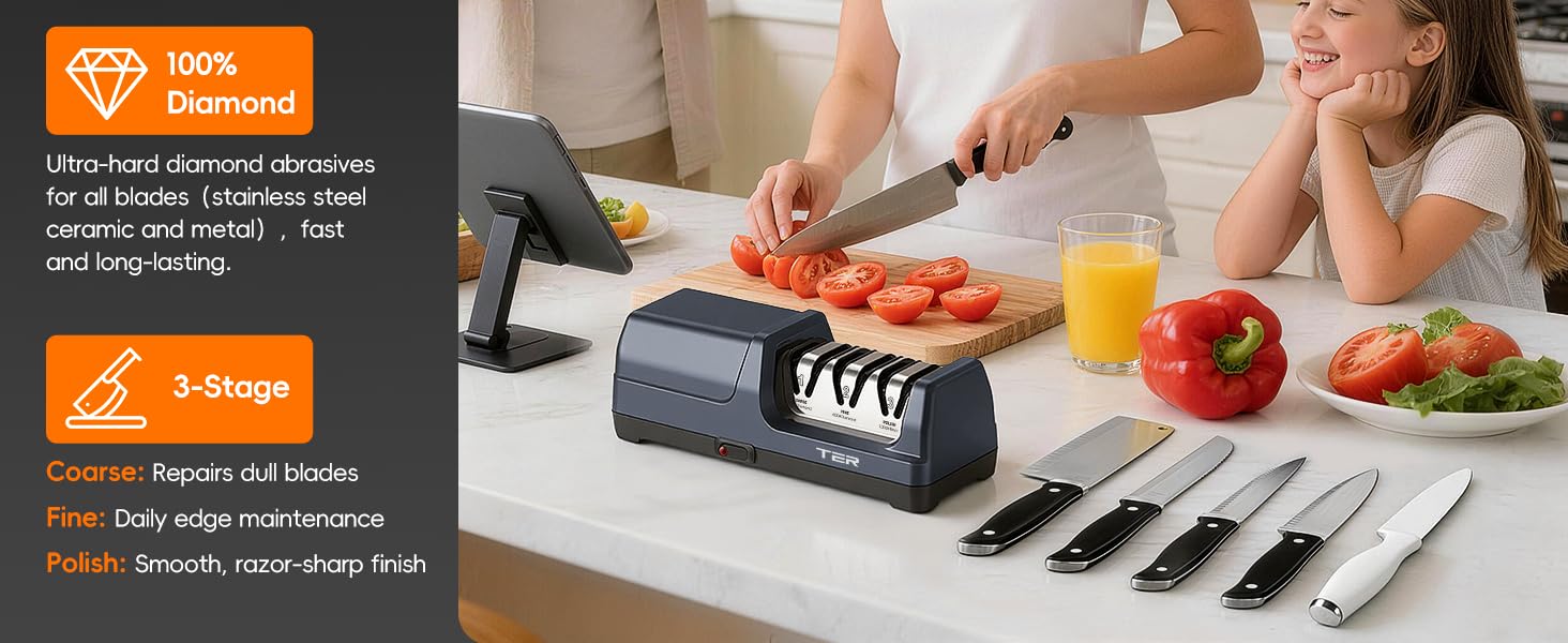 electric knife sharpener for kitchen