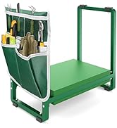 FLINTER 10.2" Wider Garden Kneeler and Seat, Heavy Duty Thick Gardening Bench for Kneeling and Se...