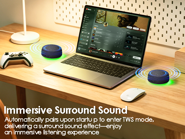 TWS true wireless stereo speaker 2 pack