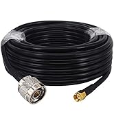 BOOBRIE 32.8Ft N Male to SMA Male Coax Cable RG58 N to SMA Male N-Type to SMA Antenna Cable Low L...