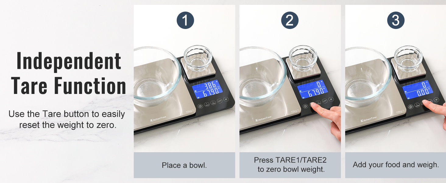 dual kitchen scale